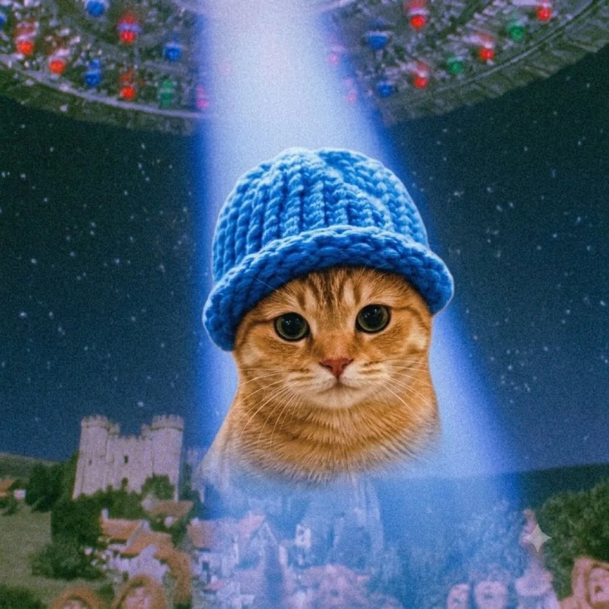 catwifhat meme — cat abduction