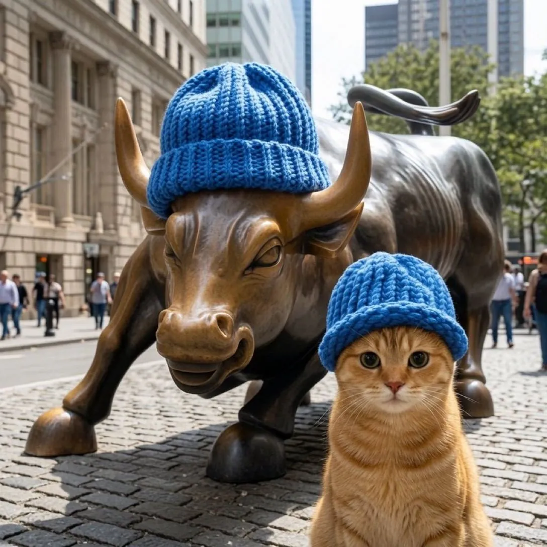 catwifhat meme — cat bullish
