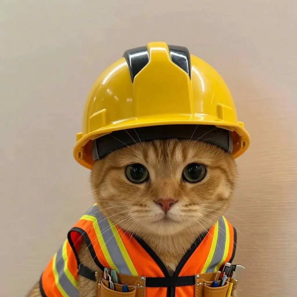 catwifhat meme — construction cat