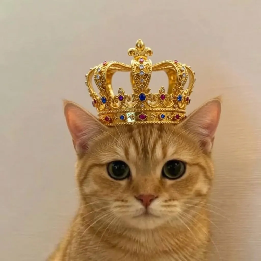 catwifhat meme — crowned cat