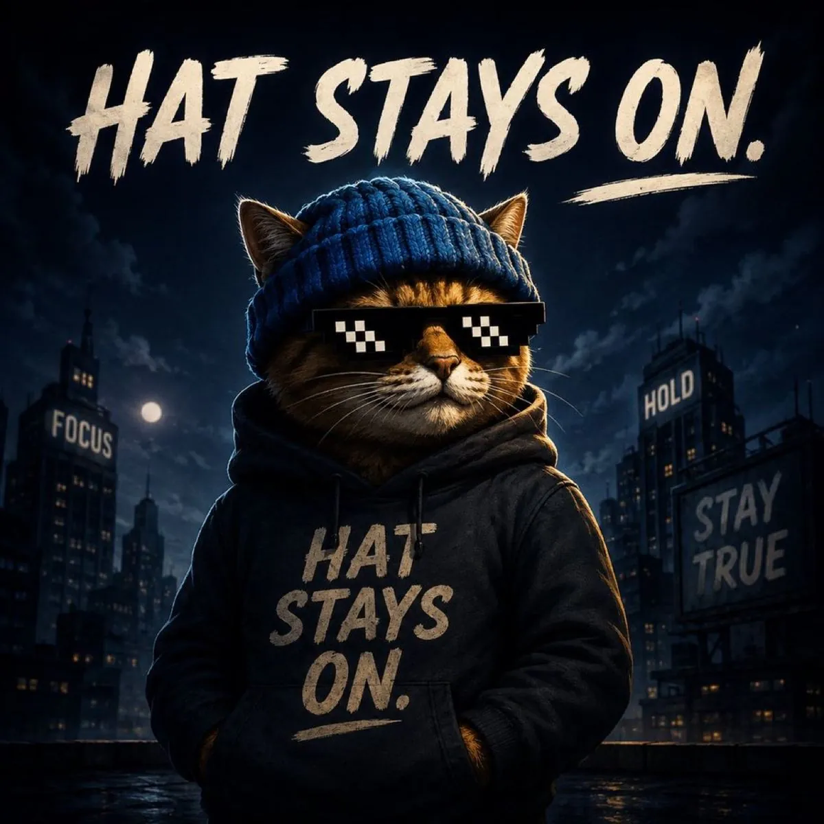 catwifhat meme — hat stays on