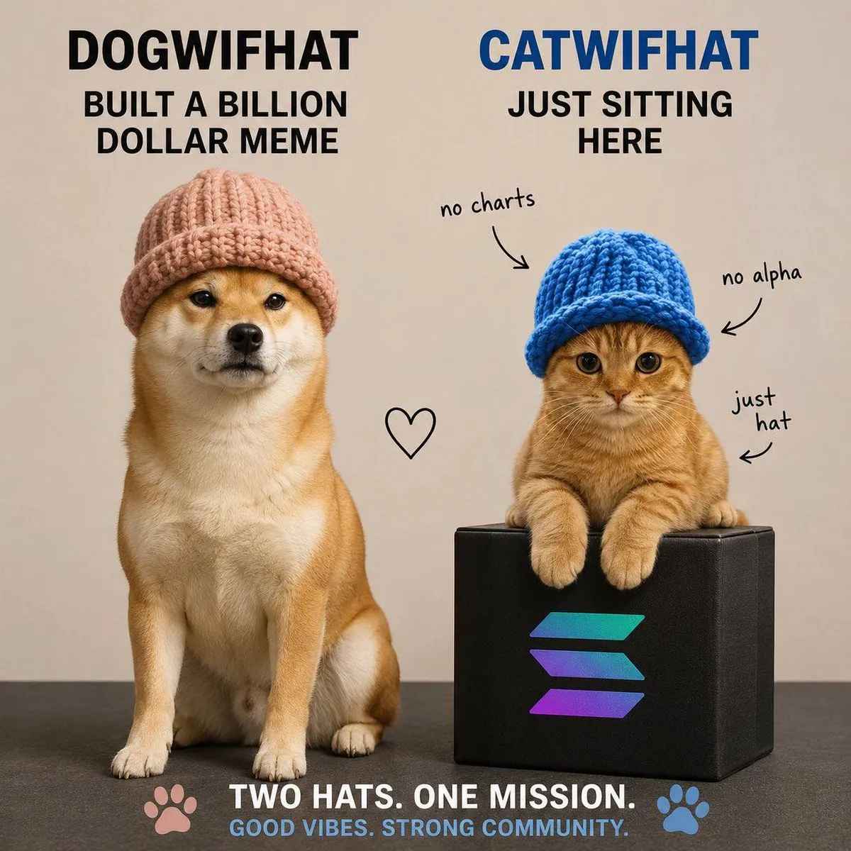 catwifhat meme — just sitting here wif cat