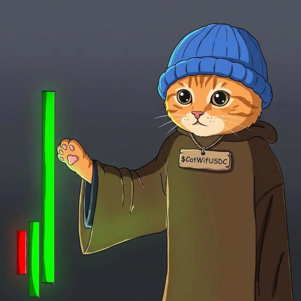 catwifhat meme — monk cat